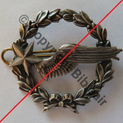 BREVET OBSERVATEUR AVION COPIE.. recente  SM 2Anneaux Dos lisse irreg Embouti Src.santal77 7Eur 12.13 