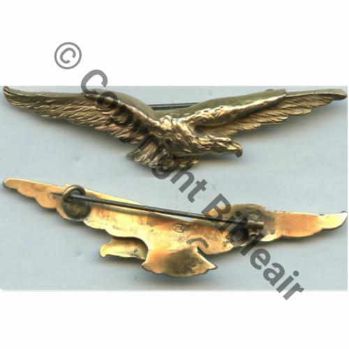 BREVET PILOTE  WW1 Avant 1916 Bijou FIX ayant servi Brevet PILOTE Eping bascule Dos lisse Poincon FIX  69x13mm Src.vici1916 60EurInv