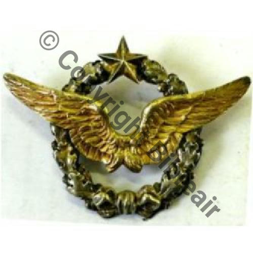 BREVET PILOTE  WW1 B17727 Fab bijoutier ARGENT 2Anneaux Ailes pleines couronne creuse No grave sur meplat Sc.propeller520 328Eur05.07 