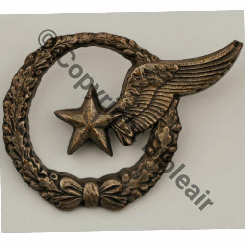 ELEVE PILOTE AVION  A.AUGIS LYON Embouti 2Anneaux Dos lisse irreg 1916.34 Src.mdt.collections 39EurInv 