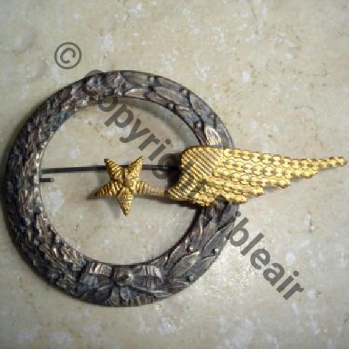 ELEVE PILOTE AVION  SM Eping bascule Aile Type Cannetille Couronne chene lauriers Src.infi21 22Eur04.13 