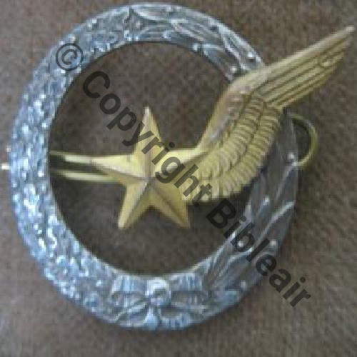 ELEVE PILOTE AVION ... ARGENT  SM Dos lisse Aile emboutie 2Anneaux Poincon Sc.6154dominique 25Eur10.07