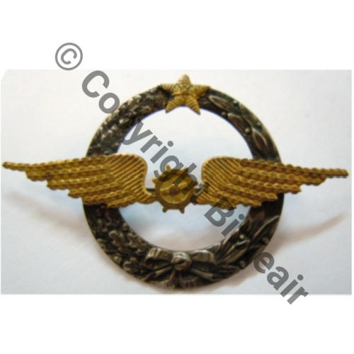 xx BREVET MEC NAV INCONNU FRANCE  SM Eping bascule Embouti Aile plate Argente et dore Sc.francemilitaria 150EurInv 