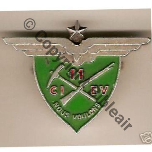 CAMP AVIAT STE LIVRADE SUR LOT 11e Cie Eng Vol Bat def passive promo EA.43 de 05.43 a 01.44  et El Pil de 45 a 47  SM Type AUGIS Griffes Dos granuleux Alu peint 151Eur09.06