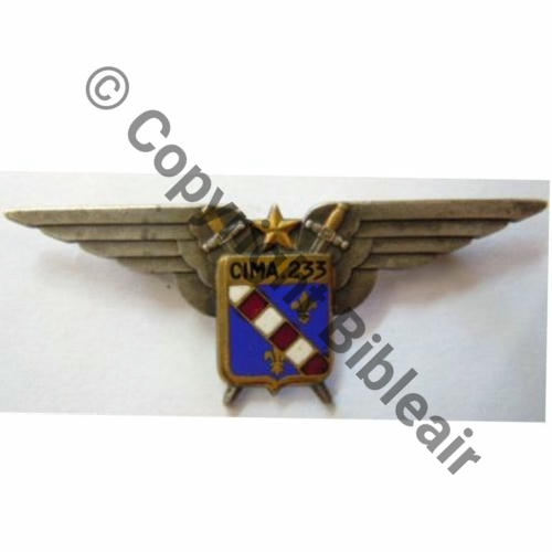 CIMA CENTRE INSTRUCTION MILITAIRE AIR 233 CAEN 1945  COURTOIS 68x26mm Src.leberetvert 112Eur08.10