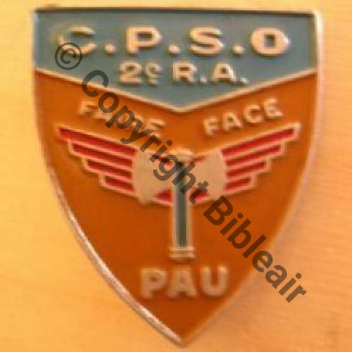 NH  CENTRE PERFECTIONNEMENT SOUS OFFICIERS PAU  Alu peint 1940.. A.AUGIS LYON 2Lignes 2Griffes Dos granuleux Sc.diaspoalti 191Eur10.07