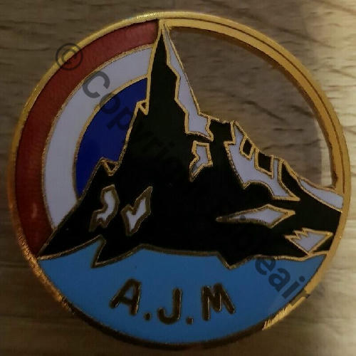 AJM Ancien Jeunesse et Montagne  SM Double Bol prison Dos lisse irreg 16mm... Src.samuel64 15Eur09.19 
