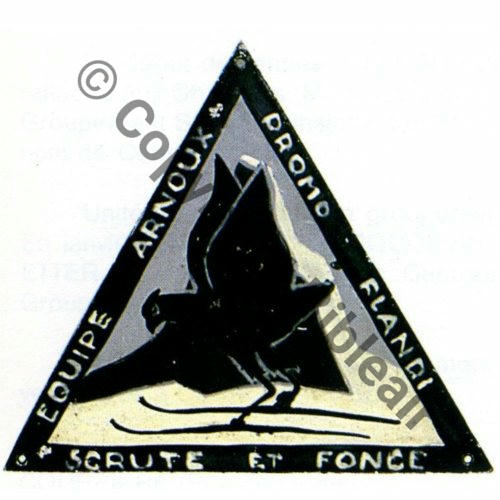 CENTRE ECOLE JEUNESSE et MONTAGNE  de PRALOGNAN PROMO CADRES FLANDI (SLT) Equipe ARNOUX Avril 42 Alu peint a coudre 60mm Sc.S&T
