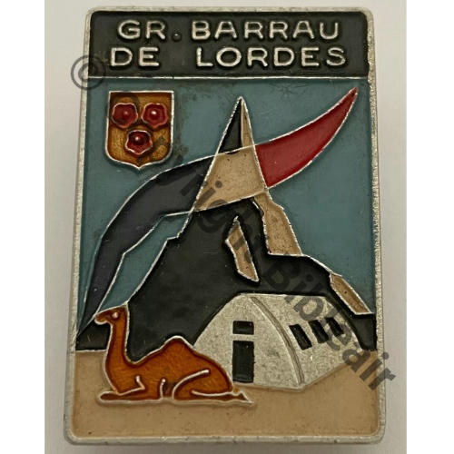 COMMISSARIAT GENERAL JM Centre PEPIN Gpe service BARRAU DE LORDES Camp baraque  PAQUET GRENOBLE 2griffes Dos grenu No34 Alu peint Src.histocollect2a 380EurInv 