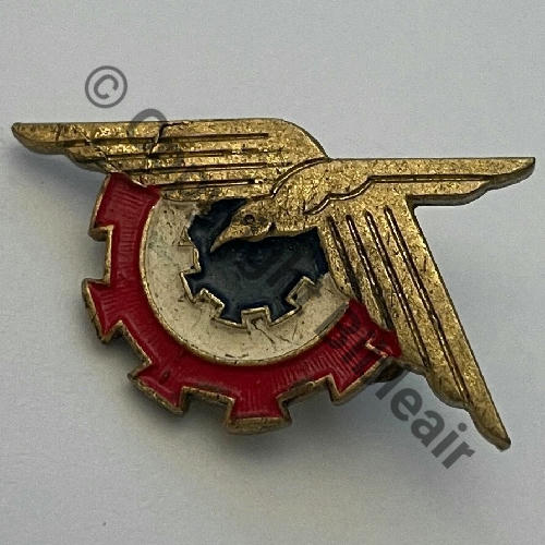 JEUNESSE ET MONTAGNE APPRENTIS DE L.AIR 1942 Metal peint  SM Bol fenetre Dos lisse irreg 25x15mm Src.historiacollection2a 50EurInv 