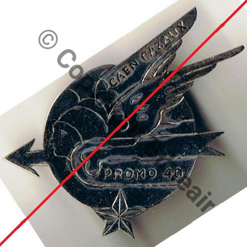 PROMO CAEN CAZAUX 1940  Fab Perso COPIE recente Bol fenetre allonge colle araldite Alu decoupe Dos lisse plat et raye Src.S.GARNIER ADC REY 