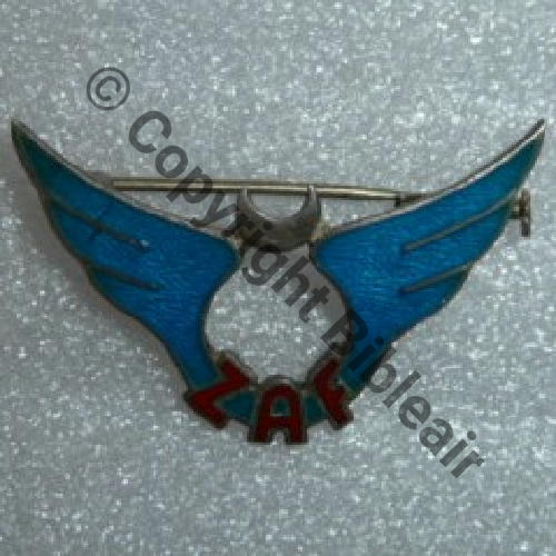ZOUINE AIR FORCE PROMO MARRAKECH  50-51  DrP Epingle tuyau Dos lisse ARGENT 2poincons Sc.jcb8114010 145Eur02.11 