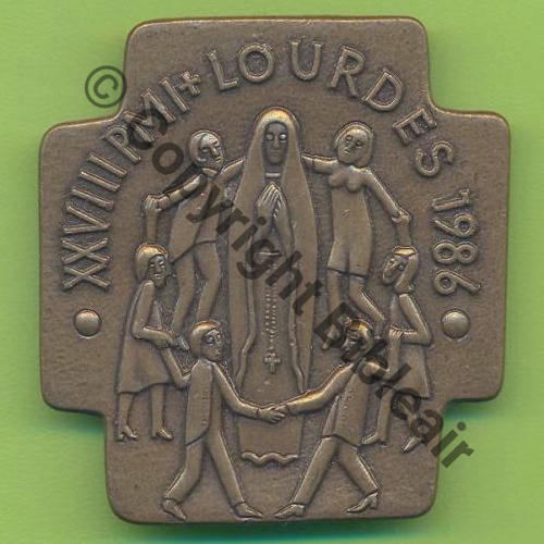 28e PMI 1986 LOURDES  SM Bol allonge prison Dos lisse Retour Eping KC Sc.Y.GENTY 5Eur10.11 