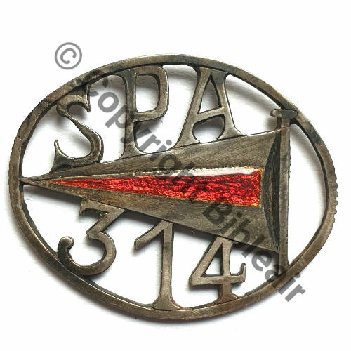 314  1918 SPA.314 ARGENT  SM 2Attache KC Dos lisse irreg Src.lamandier 659Eur06.22 