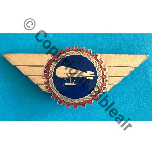 279eme CIE AEROSTIERS  AB SM Bol poinconne Dos lisse irreg Bleu nuit cercle rouge Src.mesnil01 656Eur04.26 