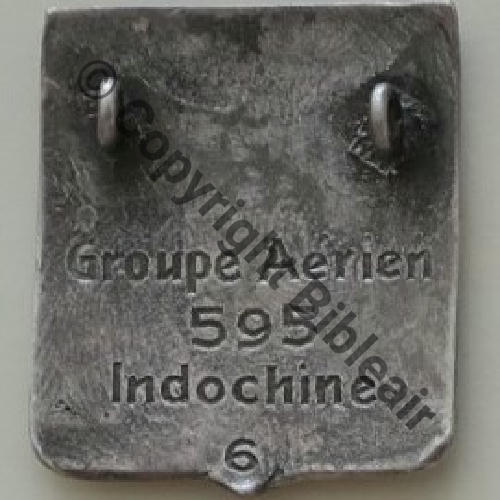 595 GAM.595 Groupe Aerien Mixte 1939  SM 2Anneaux grave Groupe Aerien 595 Indochine No6 Src.Y.GENTY (Collect JM)  DOS 