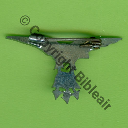 12e ESCADRE BOMBARDEMENT Ex EB.13 12eRAB  SM (MOURGEON) INOX Eping bascule bijoutier Dos lisse irreg Src.Y.GENTY 380Eur12.21 