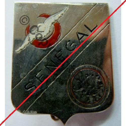 63.2 NH GB2.63 SENEGAL Fab PERSO ADC REY jamais porte Bol fenetre allonge Dos lisse irreg 32x26mm Src.francemilitaria 79Eur02.13 