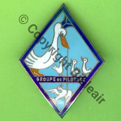 NH  GROUPE DE PILOTAGE ORLY  DUSEAUX SM Bol fenetre Pastille Dos lisse Bleu dans oiseau bas Src.Y.GENTY 67Eur(x9) 