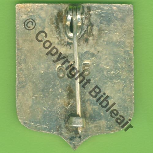 A1047NH 1942 GC.3 NORMANDIE  Mle DAMAS Argent dore RETIRAGE EMAIL No005 Eping bascule bijoutier Dos lisse irreg Src.Y.GENTY 30Eur05.22 OFF TRAD 