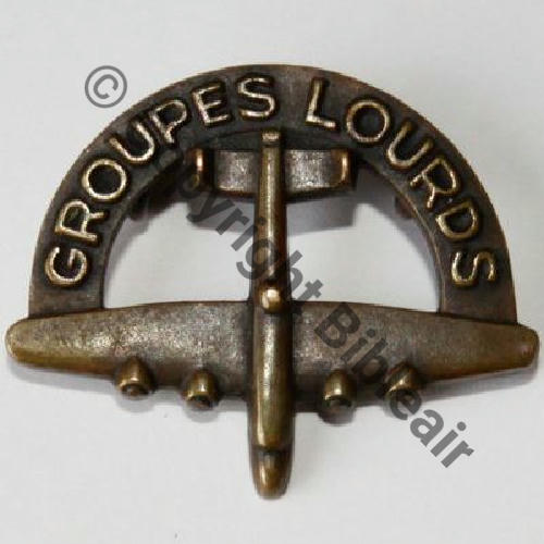 GROUPES LOURDS 3134.EMGA  SGC MECHALY Emile SQUADRON 346 GUYENNE  CARTIER PARIS 2Anneaux Dos lisse  Collect ZERDOUNE RECTO