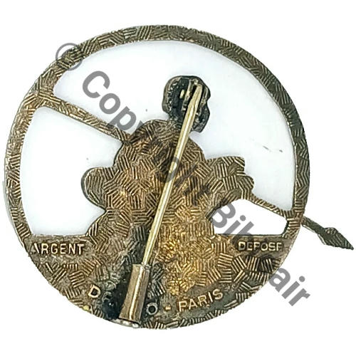 48 NH GLA.48 DAKAR  DrP Dep Epingle Tube Guilloche vrac marque ARGENT en relief Src.pjmgrn 190EurInv 