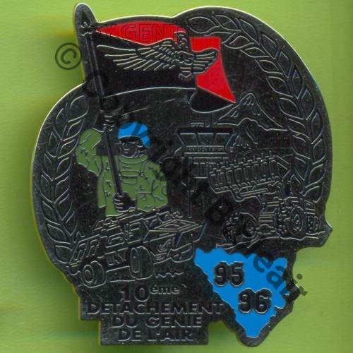 NH  BOSNIE 10eDet SARAJEVO FORPRONU 45eBGA 11.95 03.96  Fab Local Metal SM Bol oval Dos lisse 55x50mm Src.Y.GENTY 25Eur(x5) 