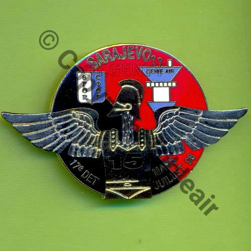 NH  BOSNIE 17eDet SARAJEVO SFOR 15e RGA 03.98 07.98  SM Tambour Scintillant No85  Src.Y.GENTY 9Eur(x3) 
