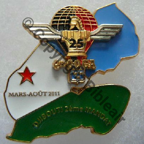 NH  DJIBOUTI Det GENIE AIR 4eCOGA 2eMANDAT 03a08 2011 De Griffes et butees Dos lisse No37 Src.B.RIGODANZO Sans No 25Eur(x3) 
