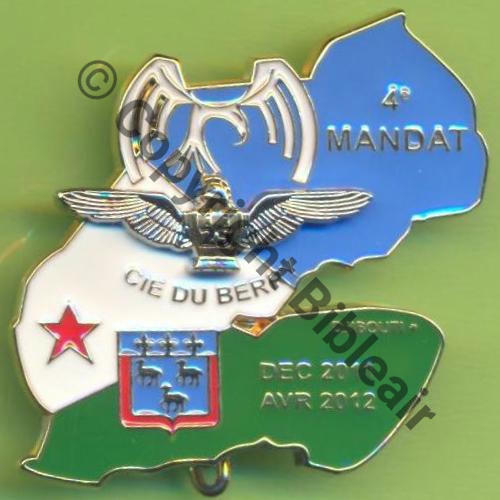 NH  DJIBOUTI Det GENIE AIR 4eCOGA 4eMANDAT 12.11 a 04.12 De Griffes et butees Dos lisse Src.Y.GENTY 15Eur(x4) 
