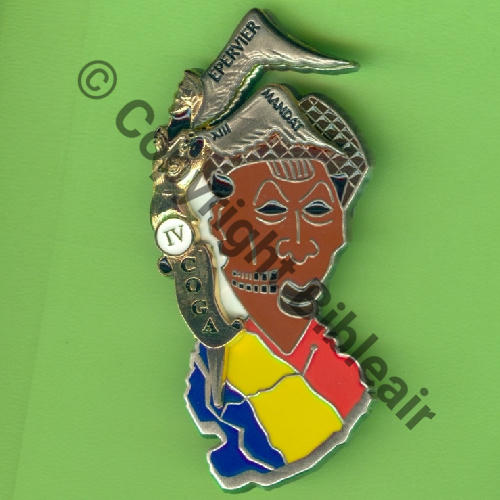 NH  TCHAD 4eCOGA EPERVIER De Griffes et butees Dos irreg scintillant Src.Y.GENTY 23Eur(x3) 