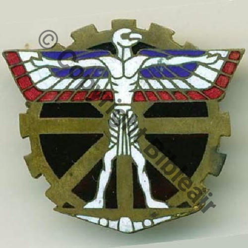 NH UNITE DE MONTAGE DES AVIONS AMERICAINS  BOURGES CURTISS  MORET Marquage circulaire Bol Dos lisse Src.chewi 71Eur(x3)  