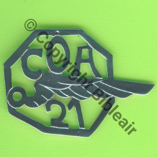 Cie Ouvriers Aviation du 21e RA  SM INOX Sans attach a coudre... Dos lisse Src.Y.GENTY 90Eur 12.22 