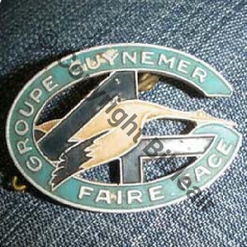 GUYNEMER GROUPE GUYNEMER FAIRE FACE Alu peint  PAQUET GRENOBLE 2Griffes Dos irreg.. 40mm Chantier jeunesse.. Resistance.. Sc.charlottechine2010 108Eur06.10