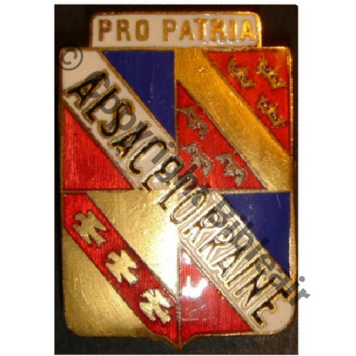 BLASON ALSACE LORRAINE  DUSEAU SM Bol fenetre pastille Dos lisse irreg Src.palpatine 26Eur12.12 