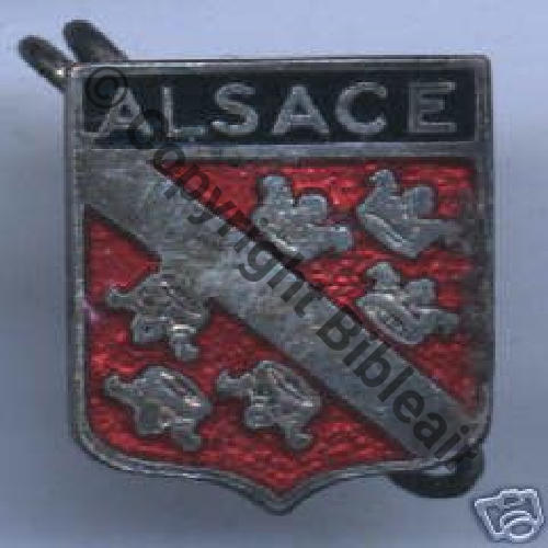 BLASON ALSACE SM Bol tube Dos lisse 12x15mm Trop petit et ALSACE sur toute la largeur contrairement au GC3.2  4Eur05.06