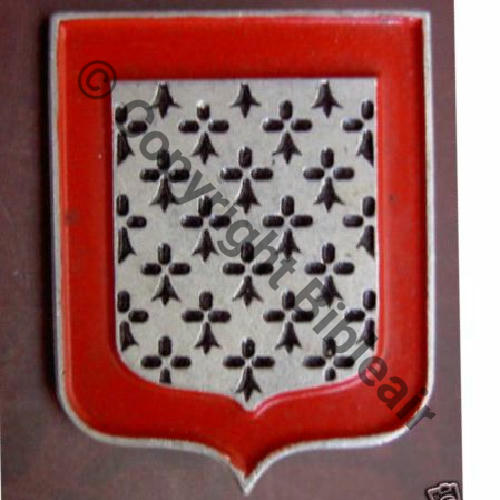 BLASON BRETON.. n.est pas le GB BRETAGNE Metal peint  SM Eping Dos lisse Sc.ledemisolde 250Eur Inv