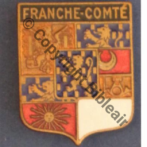 BLASON FRANCHE COMTE  SM Bol allonge Dos lisse Sc.64.31 18Eur06.11 