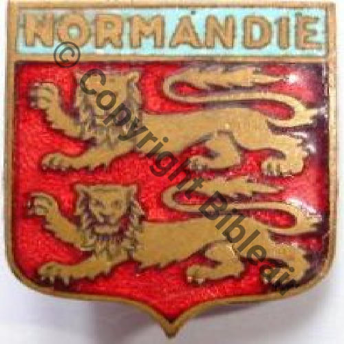 BLASON NORMANDIE Email 22x17mm Sc.souslecharme 