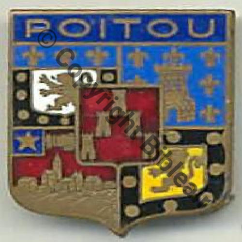 BLASON POITOU Dos lisse Eping dans tuyau 