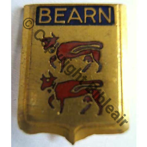 BOUTONNIERE BEARN 1.34 AB SM Bol poinconne PETITE TAILLE 13x17mm  Src.leberetvert 15EurInv