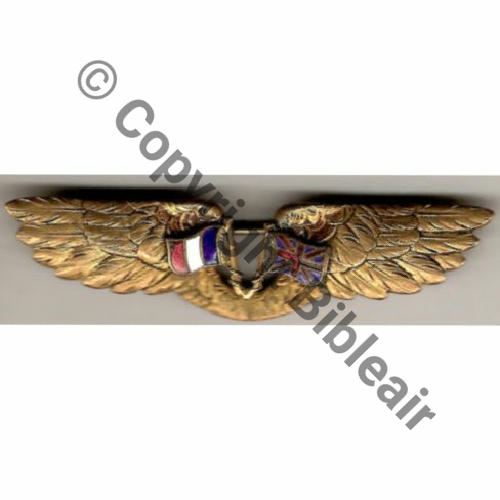 BRELOQUE AIR drapeaux franco britanique SUR AILE  SM Epingle bascule Dos lisse Embouti Sc.mian04nou 17Eur11.11 