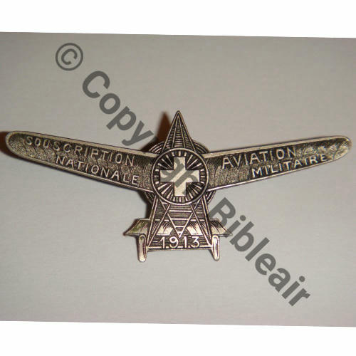 SOUSCRIPTION Nationale Aviation Militaire AUREA Dos lisse Eping soudee Datee 1913 50mm 40Eur(x2) 