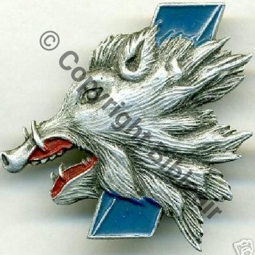 A1114 1943+ A1114NH 1eDrille 3.3 SANGLIER BLEU  AUGIS ST BARTH 2Griffes Alu peint No91Sc.STELLA 162EurInv 