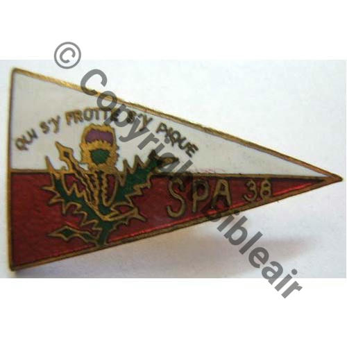 A1123 1950.. A1123NH SPA.38 2eDRILLE GC.2.8 ou 2.22 LANGUEDOC  AUGIS SM Bol fenetre Allonge grave AUGIS LYON Dos lisse irreg 36x21mm Email GF Sc.leberetvert 120EurInv 