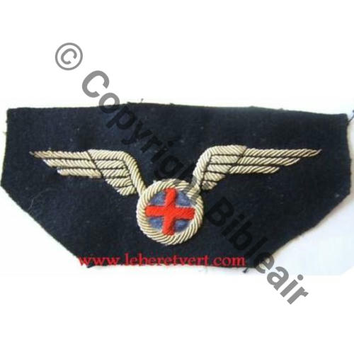 AILE POITRINE CROIX ROUGE FRANCAISE  DIEN BIEN PHU Canetille argent 110x50mm Sc.leberetvert 150EurInv 