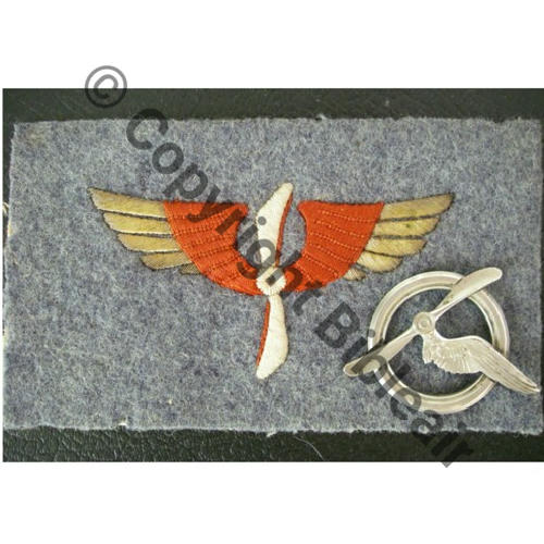 BRASSARD INS GENERAL CIE AVIATION MODELE 1912 SOUS OFFICIER  Src.mi.det17230 681Eur08.13 avec Brevet argent B555 de MF33