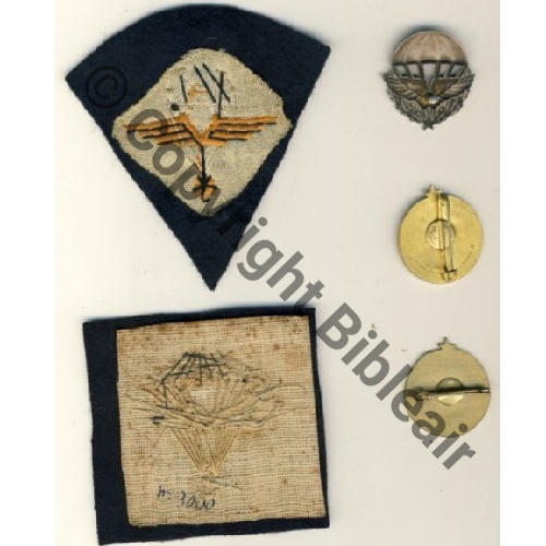 BREVET PARA TISSU 2 INFANTERIE AIR  1 BREVET BOUTONNIERE 2x 602e GIA Abpd  GIA 1939 Poincon Ab SRC.ADER 1200Eur 2016  REVERS 