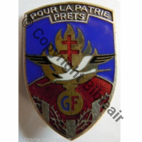 BRIGADE GENDARMERIE DES FRONTIERES 1939  AB.P Dep + Poincon relief Bol pastille AB. Rennes et poinconne Dos lisse irreg DEUX SIGLES en bas Src.leberetvert 400EurInv 