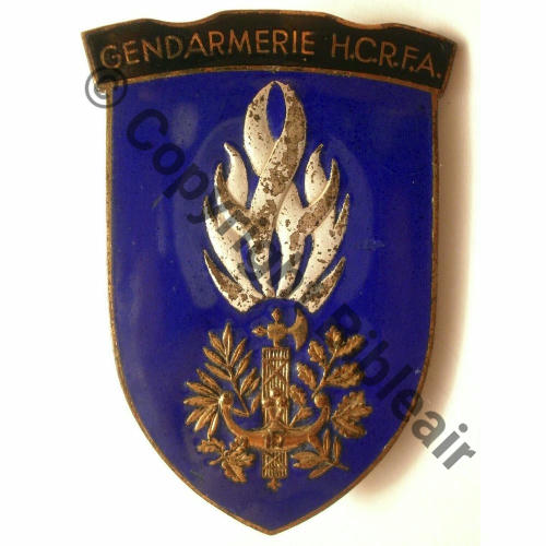 HCRFA GENDARMERIE Ht Commissariat RFA  SM Bol Dos lisse irreg Src.roxhan888 349EurInv  